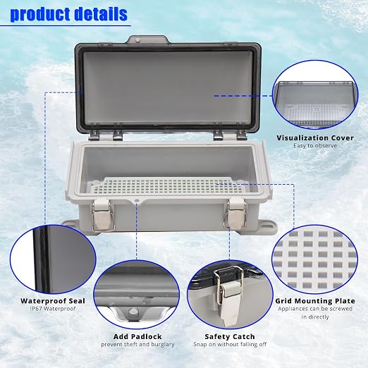 MAKERELE Small Outdoor Junction Box Waterproof Electrical IP67 Plastic Enclosure - Image 4