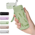 5oz Small Water Bottles with Straw, Mini Water Bottle with One-Hand Open Design by Exllena