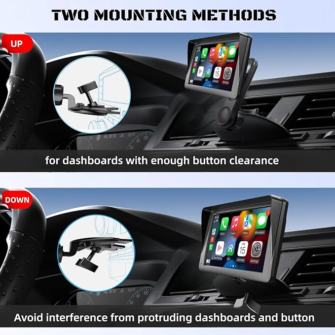 Extended CD Slot Mount for CarPlay Screen Adjustable Arm and 360° Rotating - Image 4