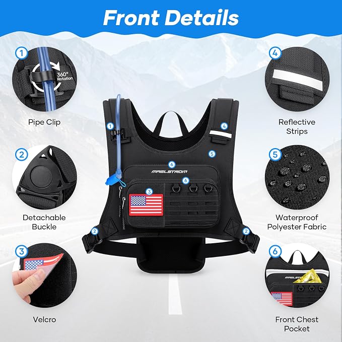 Maelstrom Running Vest, Detachable Hydration Backpack - Image 2