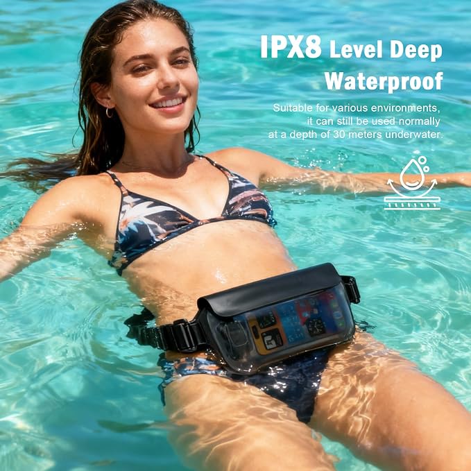 Waterproof Waist Bag, Passport Wallet Tote, IPX8 Waterproof Rating, - Image 2