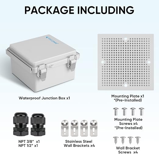 TICONN Waterproof Electrical Junction Box IP67 ABS Plastic Enclosure - Image 6