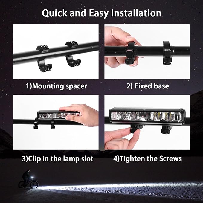 Suruid Super Bright LED Bike Light, USB Rechargeable Bicycle Headlight - Image 7