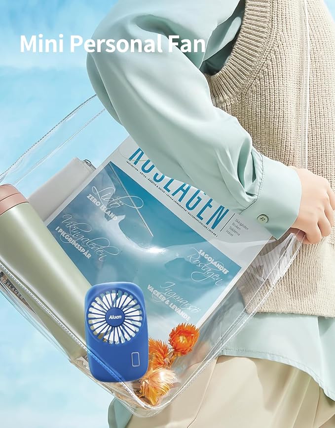 Aluan Handheld Fan Mini Fan Powerful Small Personal Portable Fan Speed - Image 5