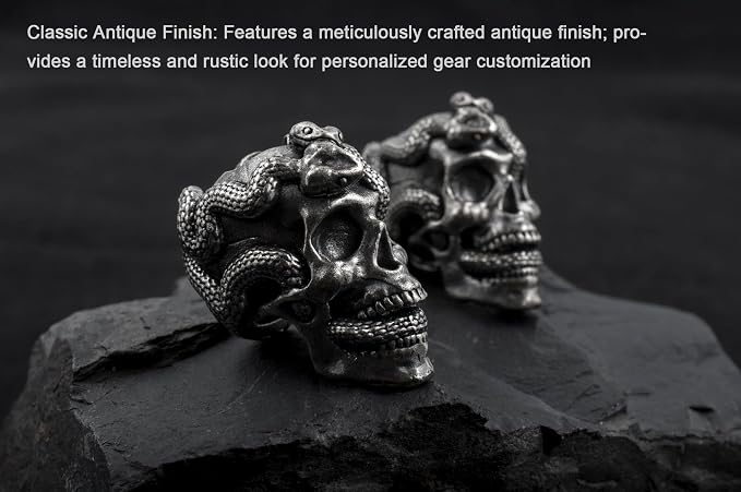Skull Paracord Bead, 0.75x0.56x0.78 inches, - Image 7