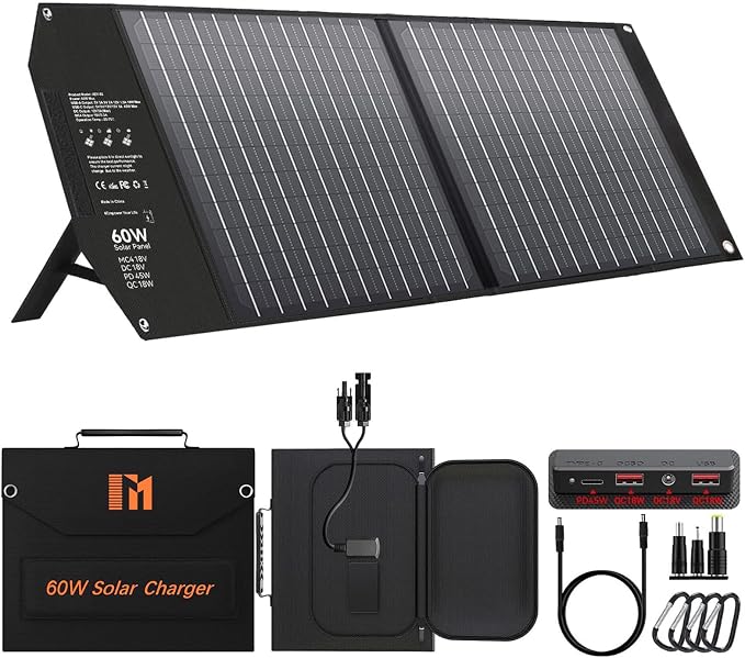 60W Portable Solar Panels Charger by Mesuvida
