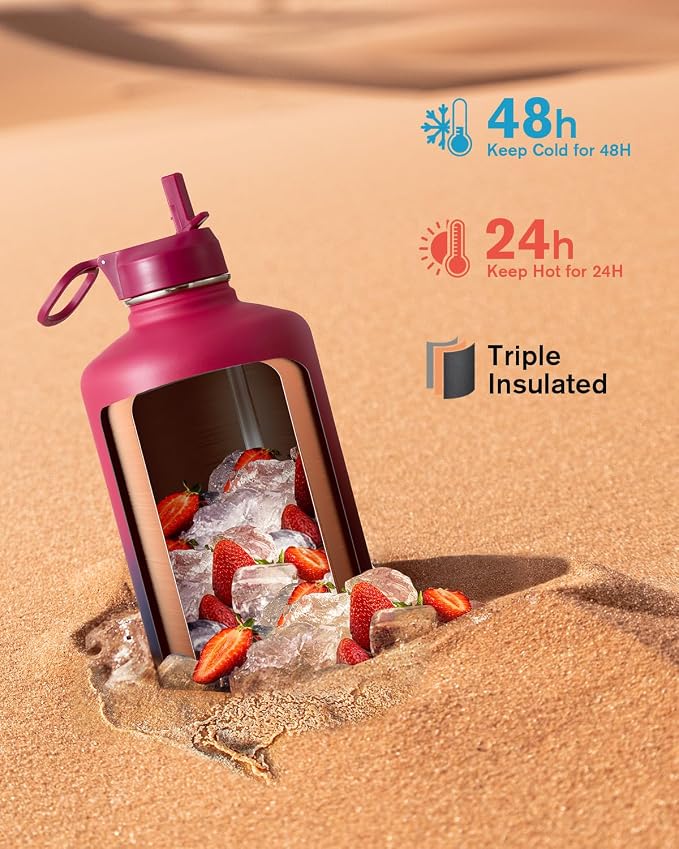 Coolflask 128 oz Gallon Water Bottle Insulated - Image 2
