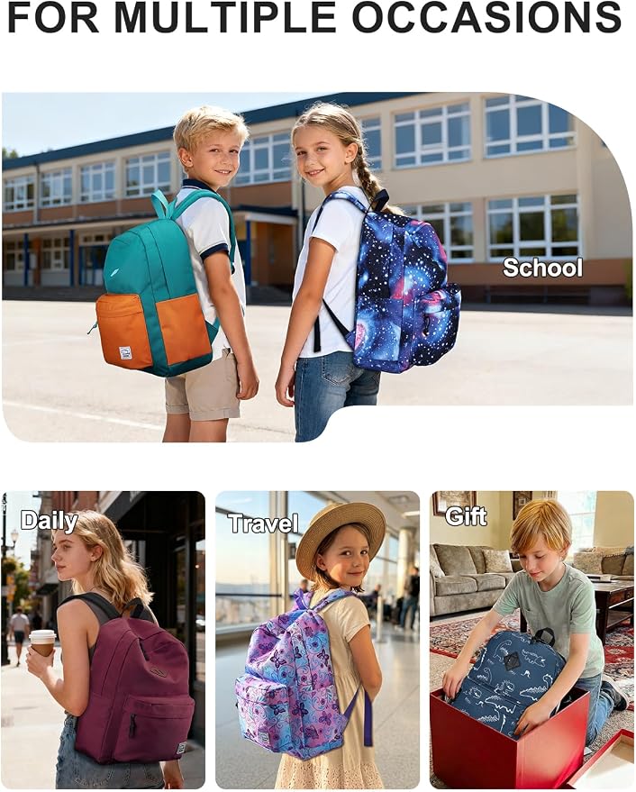 VASCHY Backpack for School, Lightweight Water Resistant Bookbag Casual Daypack - Image 7