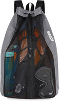 WANDF Swim Bag Mesh Drawstring Backpack Beach Backpack by WANDF