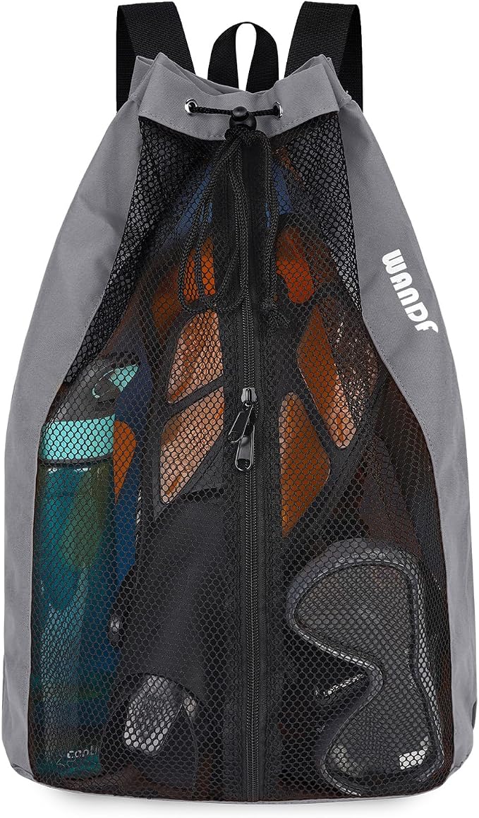 WANDF Swim Bag Mesh Drawstring Backpack Beach Backpack by WANDF