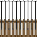 NUERPO 10 Pack String Light Poles, 5Ft Metal Poles by NUERPO