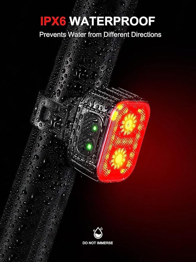 Cuvccn Bike Lights Super Bright, Rechargeable Bicycle Lights Set Multiple Modes - Image 6