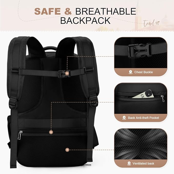 Maelstrom Travel Backpack for Women Men, 25L Laptop Backpack Fits 15.6-Inch - Image 9