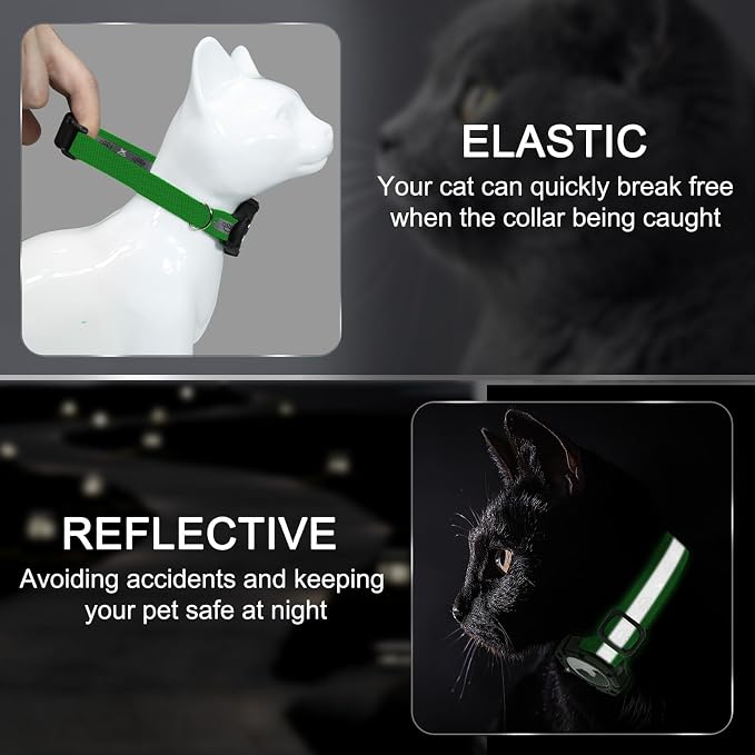 Reflective AirTag Cat Collar, Integrated Cat Tracker Collar - Image 2