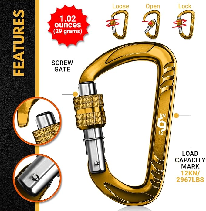 Rhino Produxs 12kN Heavy Duty Carabiner Clips, - Image 3