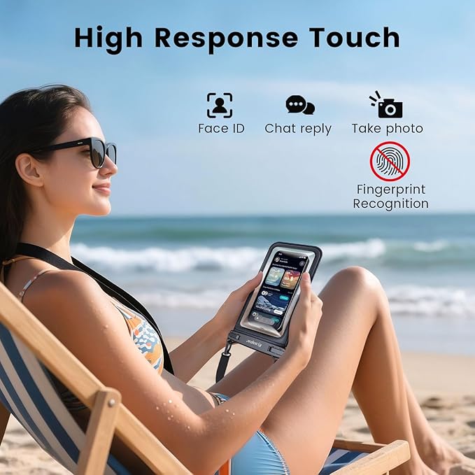 Rynapac IPX8 Waterproof Phone Pouch 2 Pack, Double Space Waterproof Phone Case - Image 4