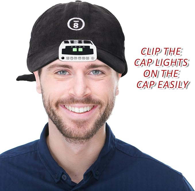 Mudder LED Clip on Cap Lights USB Rechargeable Cap Flashlight Clip Waterproof - Image 6