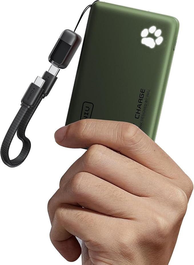 INIU Portable Charger, Ultra Slim 10000mAh 45W PD Power Bank, Fast Charging by INIU