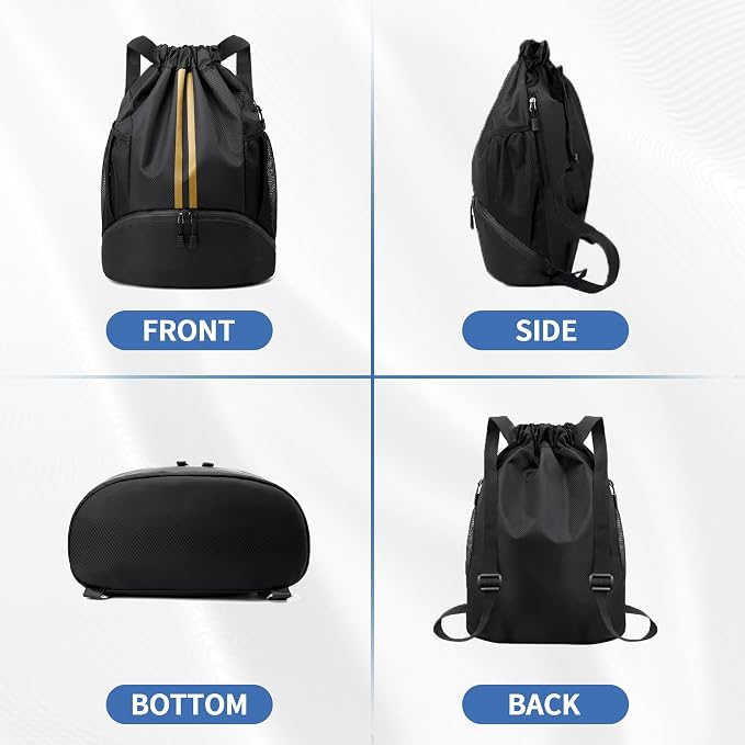 JELUTAR Drawstring Backpack Gym Bag - Image 3