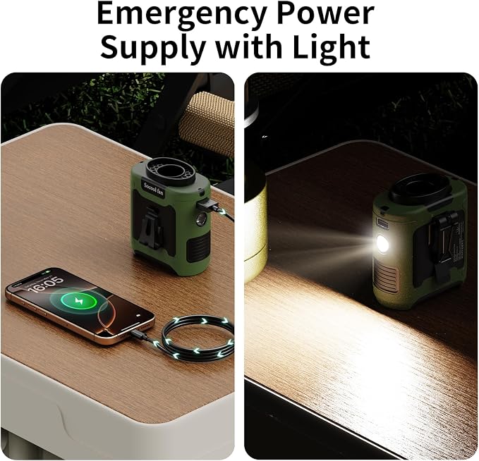 Socool 10000mAh Portable Waist Fan Clip on Wearable Belt Personal Fan - Image 5