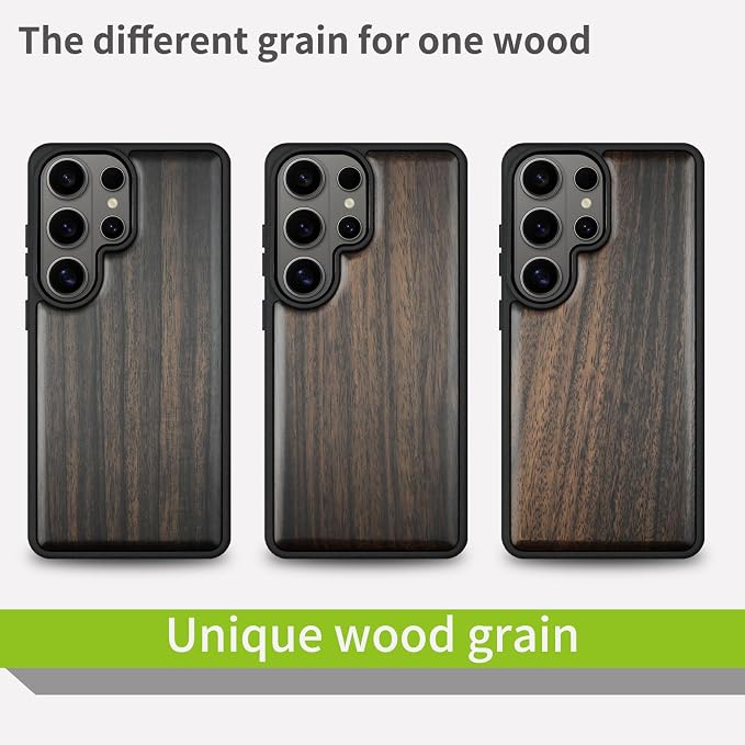 Carveit Magnetic Wooden Case for Samsung Galaxy S26 Ultra Case 2026, TPU - Image 7