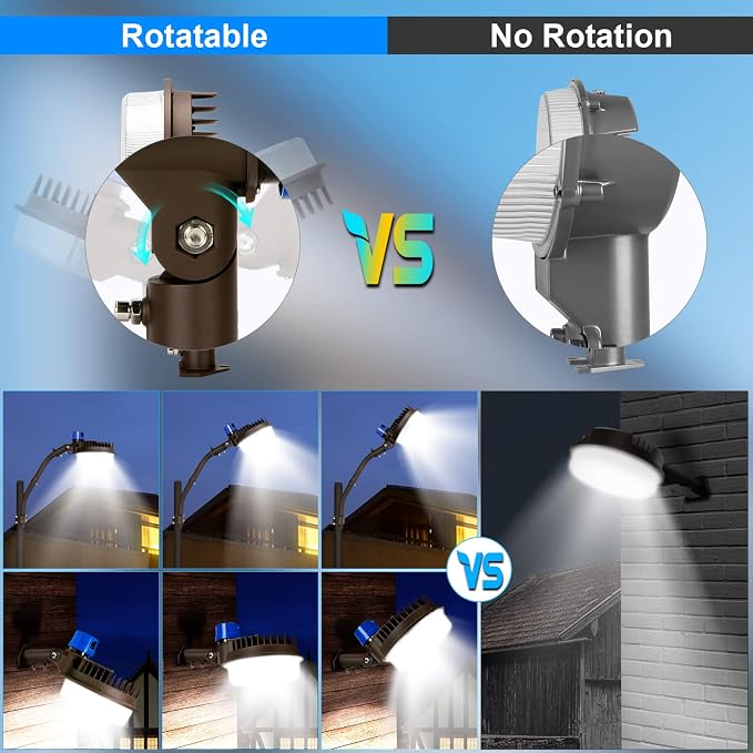 ledmo 120W LED Barn Light Dusk to Dawn Outdoor Lighting 18000lm 5000K LED - Image 6