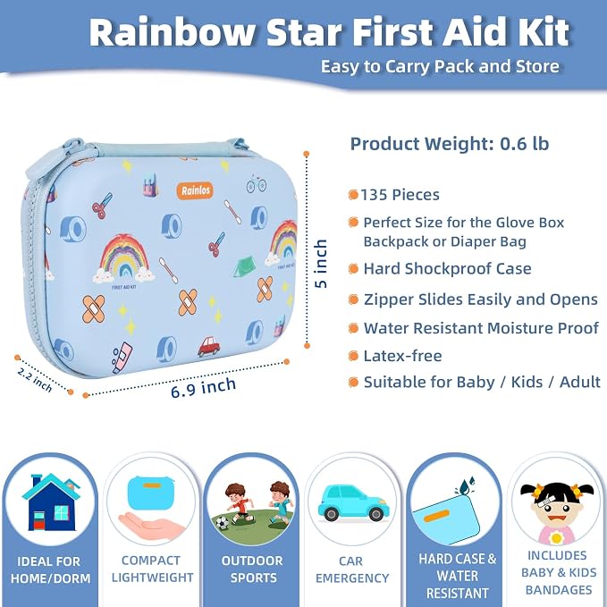 Small-First-Aid-Kit-for-Home-Car-Travel-Camping-Hiking-Kids, Mini Cute Portable - Image 2