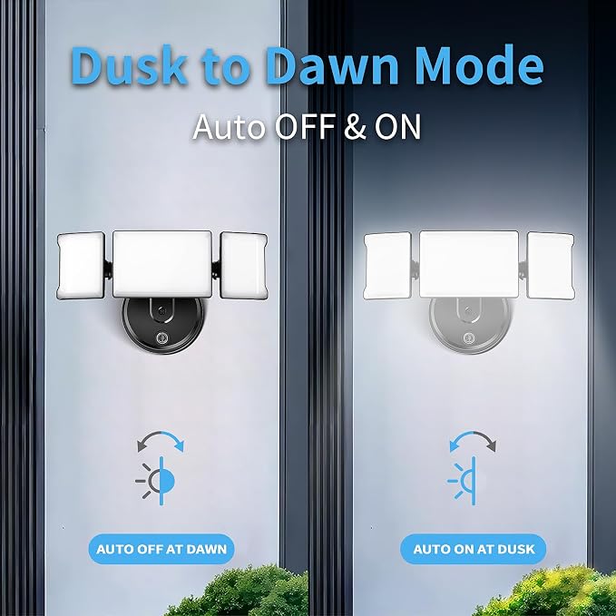 Olafus 80W Flood Lights Dusk to Dawn Outdoor Lighting, IP65 Waterproof LED - Image 3