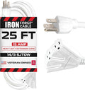 Iron Forge Cable 25ft White Outdoor Extension Cord by IronForgeCable
