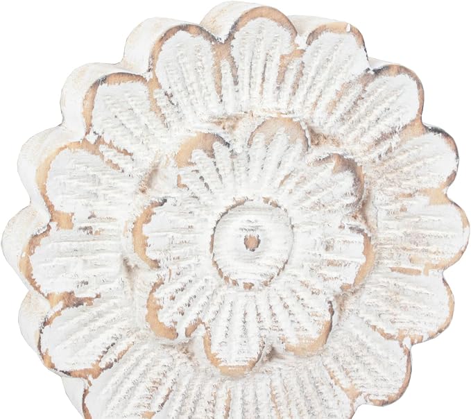 dwellington Distress Wood Flower Coat Hooks - Image 2