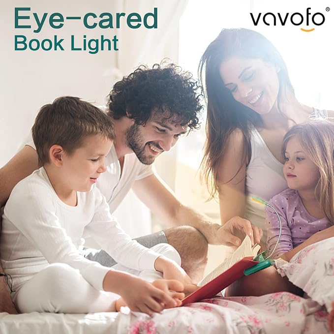 VAVOFO Rechargeable Book Light for Reading in Bed Kids, 7 LED Reading Light - Image 6