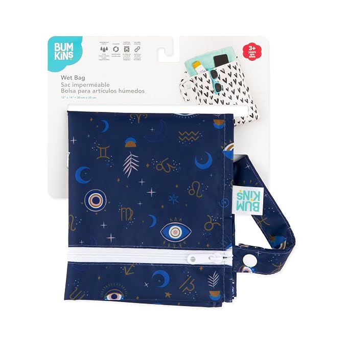 Bumkins Waterproof Wet Bag for Baby, Swim Suit, Cloth Diapers, Pump Parts - Image 6