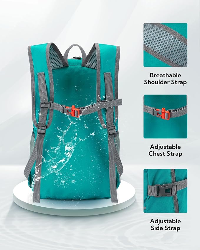 WATERFLY Hiking Packable Daypack Backpack: 25L Ultra Lightweight Day Pack - Image 4