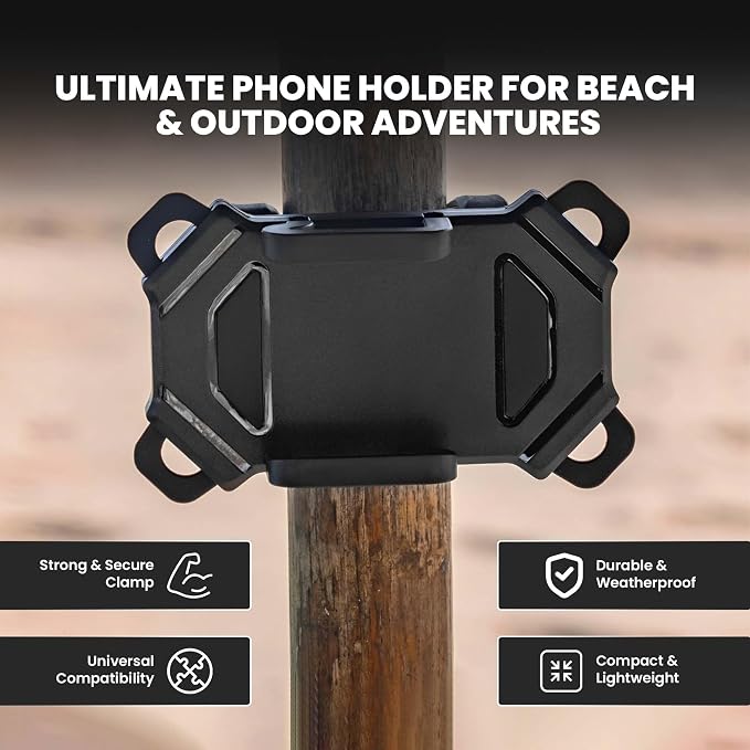 Beach Umbrella & Chair Phone Holder – Universal Clamp - Image 9