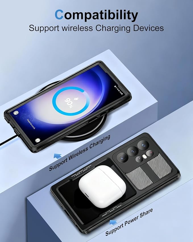 for Samsung Galaxy S23 Ultra Waterproof Case, Magnetic Heavy Duty Military - Image 7