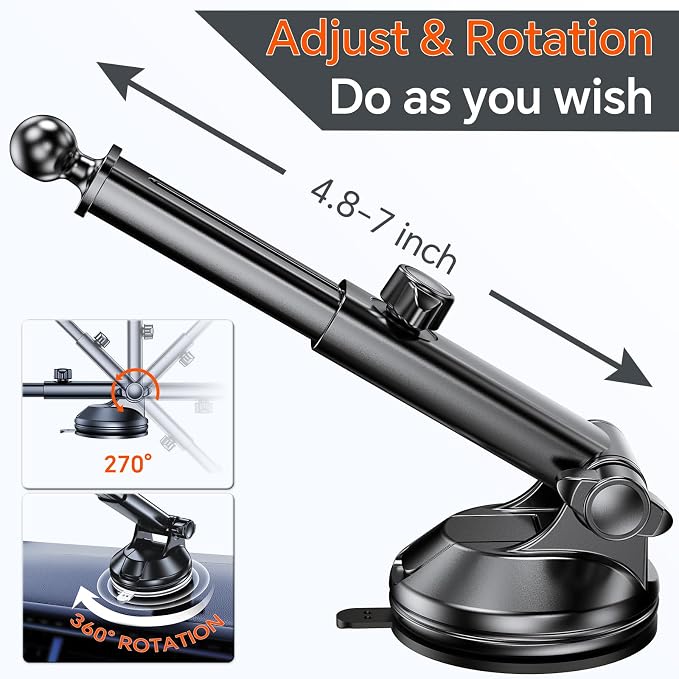 GPS Suction Cup Mount for Garmin GPS Mount【Strong suction】Replacement GPS Dash - Image 2