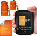 Frelaxy Emergency Blanket 2-Pack, Extra-Thick Extra-Large Space Blankets by Frelaxy