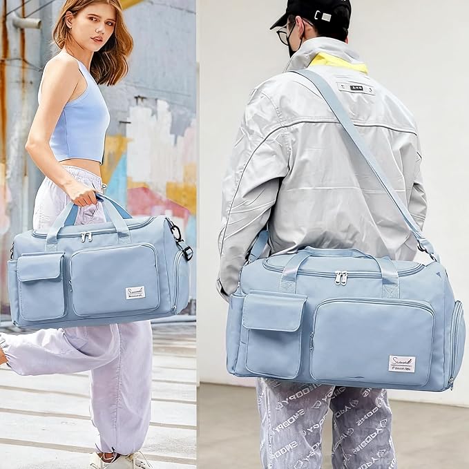 Suruid Gym Bag for Women Men, Travel Duffle Bag Large Capacity Carry On - Image 6