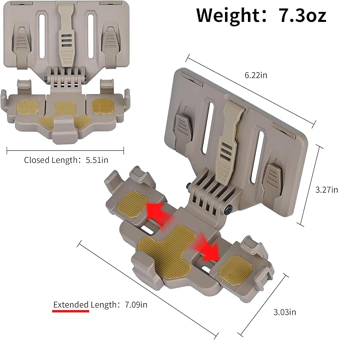 Tactical Gear Plate Carrier Vest Accessories, MOLLE Phone Chest Mount Holder - Image 9