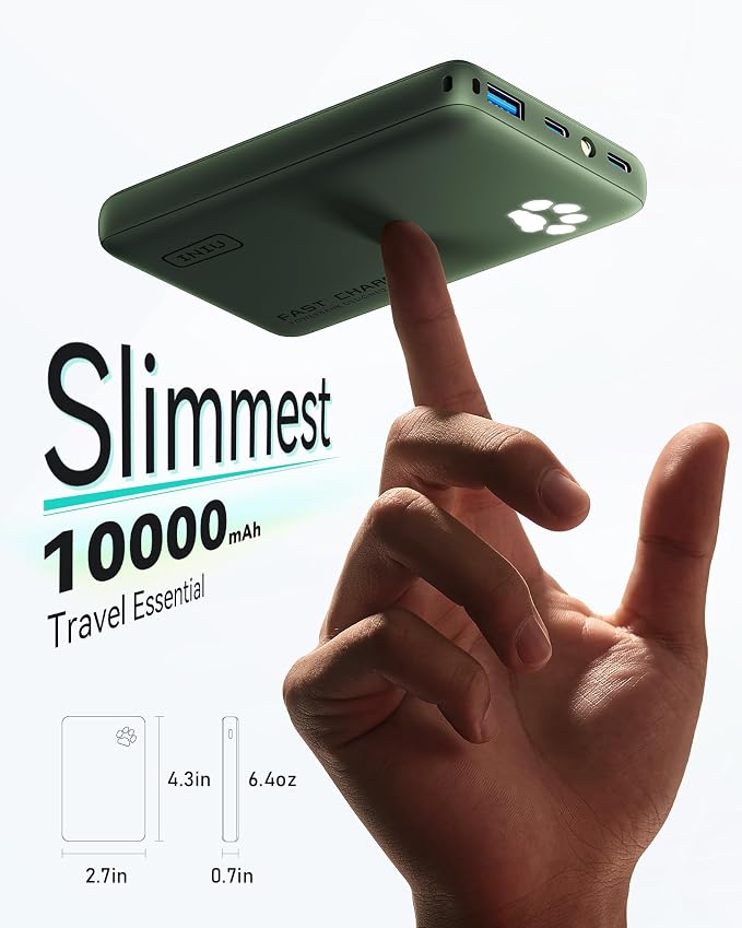 INIU Portable Charger, Ultra Slim 10000mAh 45W PD Power Bank, Fast Charging - Image 2