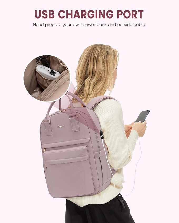 LOVEVOOK Laptop Backpack for Women 15.6 Inch Laptop Bag - Image 5