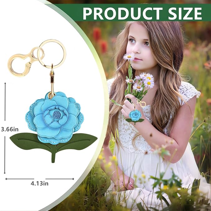 BORKUANA Leather Keychain Holder Case Compatible - Image 2