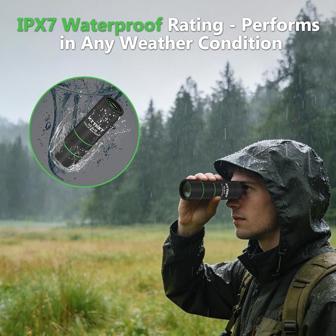 8x32 Monocular Telescope for Adults, High Power BAK4 Prism FMC Coating IPX7 - Image 5