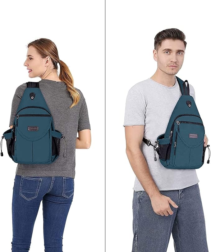 MOSISO Sling Backpack, Canvas Crossbody Hiking Daypack Bag - Image 5