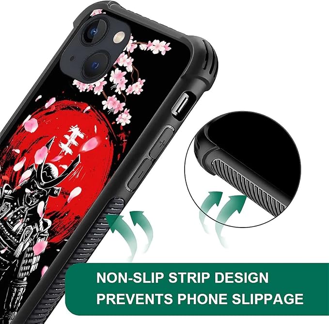 for iPhone 14 Plus Case, Sakura Japanese Samurai Pattern Graphic Design Girl - Image 7