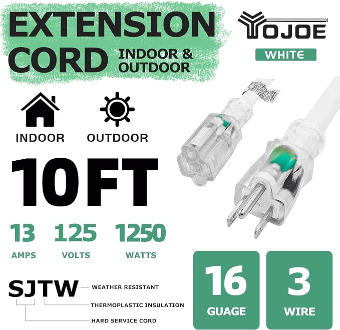 YOJOE Indoor Outdoor Extension Cord - Image 2