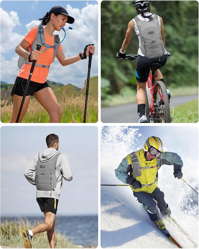 Hydration Backpack with 2L Water Bladder, Hiking Water Backpack - Image 8