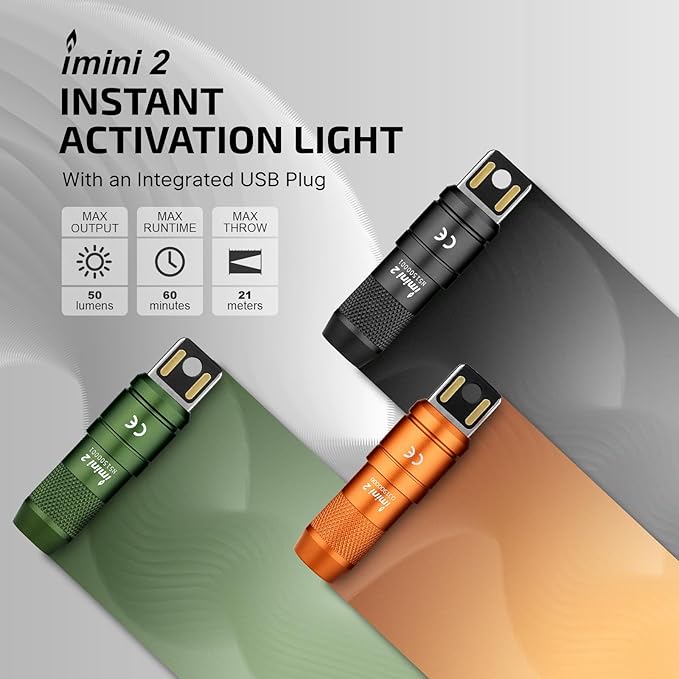 OLIGHT IMINI 2 EDC Rechargeable Keychain Flashlight, 50 Lumens Compact and - Image 2
