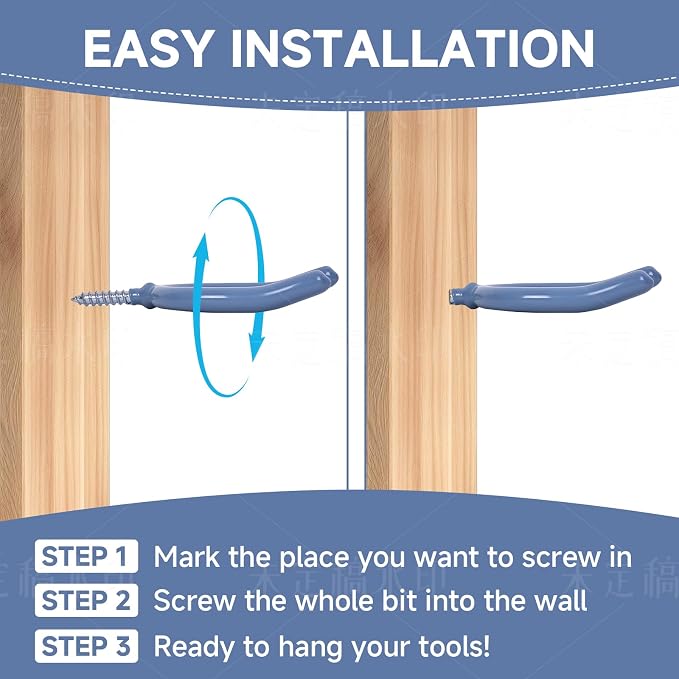 Lian.Ripple.Lian16 Pack Garage Storage System Steel U Hooks - Image 7