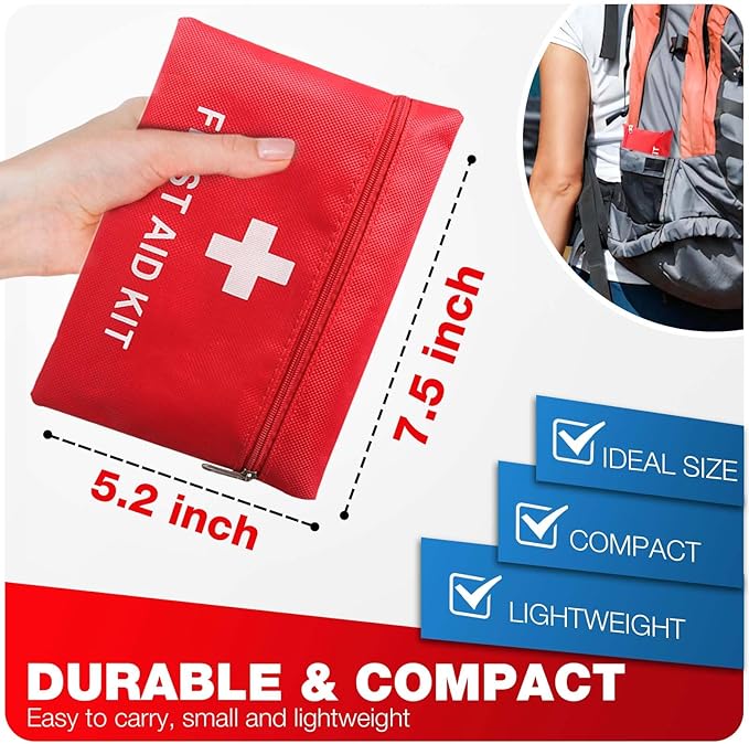 First Aid Kit for Home Car Travel 107 Piece Emergency Kits for Hiking Camping - Image 3